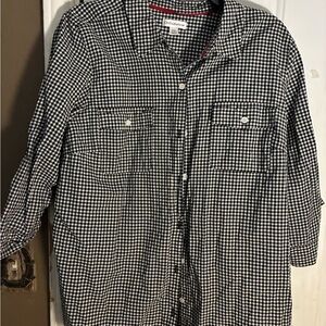 Croft & Barrow Gingham Shirt with Red Accents